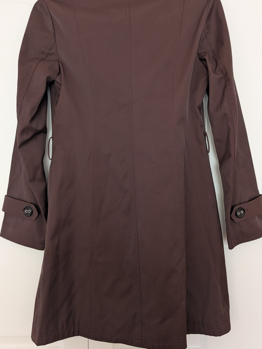 MaxMara Double-Breasted Chocolate Brown Trench Coat - Picture 4 of 4
